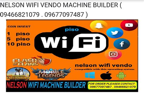 nunez piso wifi|Nelson Piso Wifi Vendo Machine Builder .